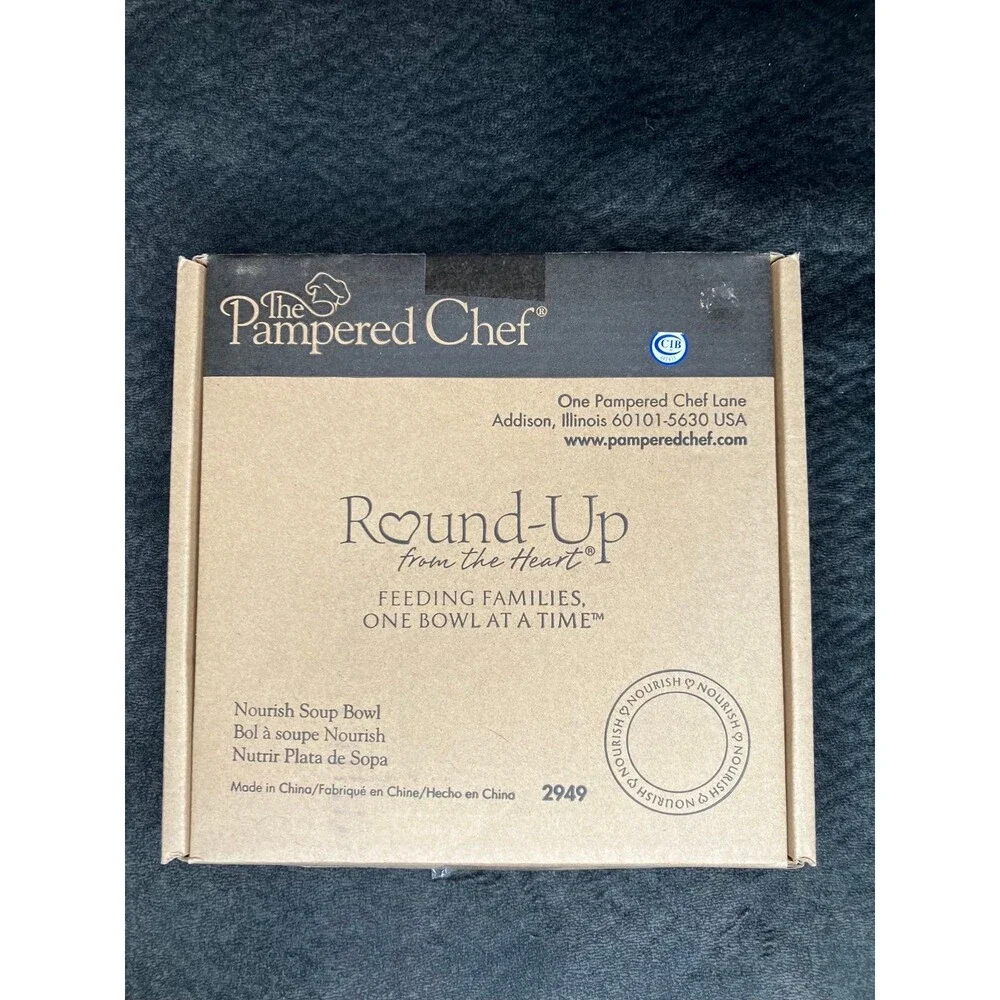 Pampered Chef 2014 Roundup From The Heart Nourish Soup Bowl #2949 New in the Box